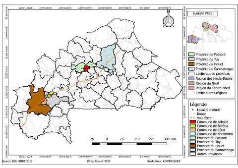 Figure 1 : Présentation de la zone d’étude